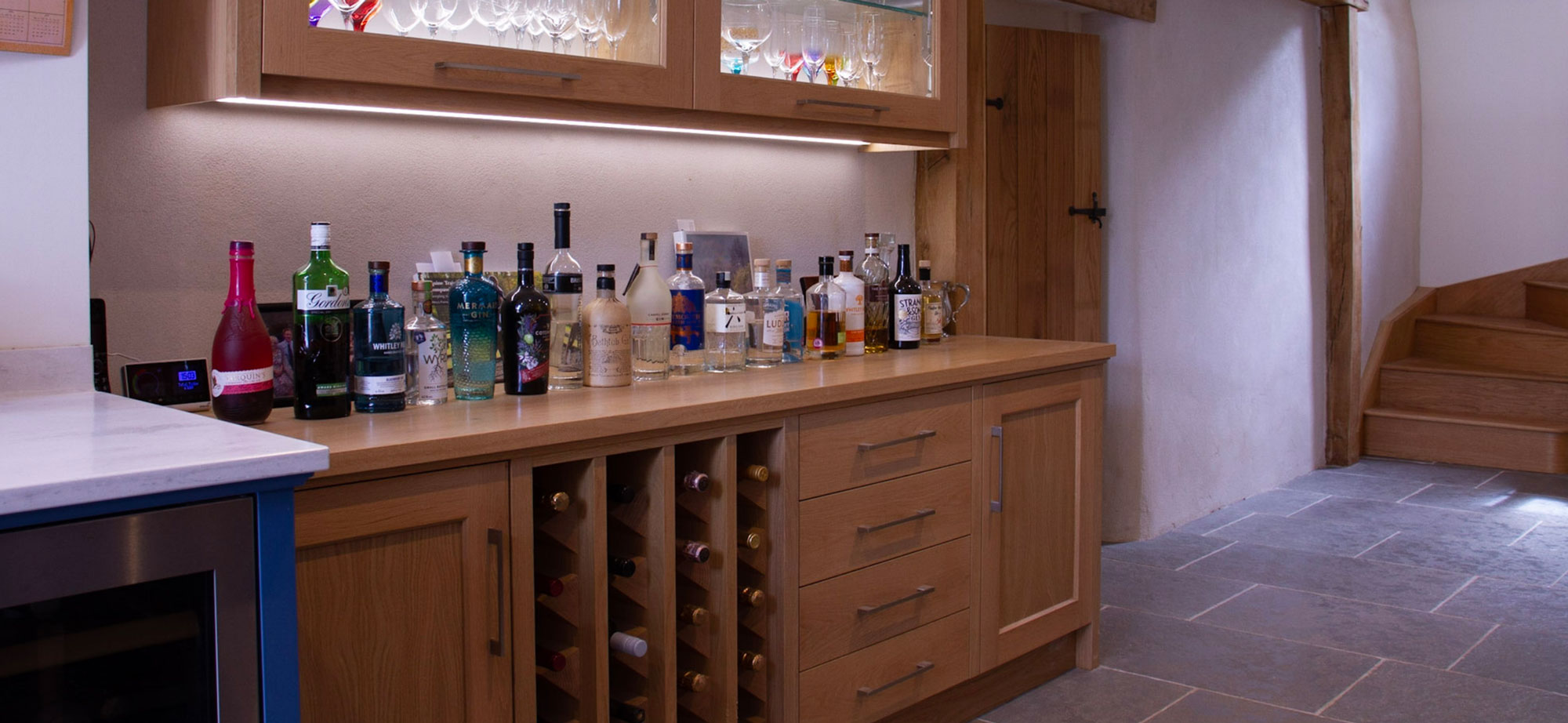 Custom Bar and drinks starage by KitchenMakers