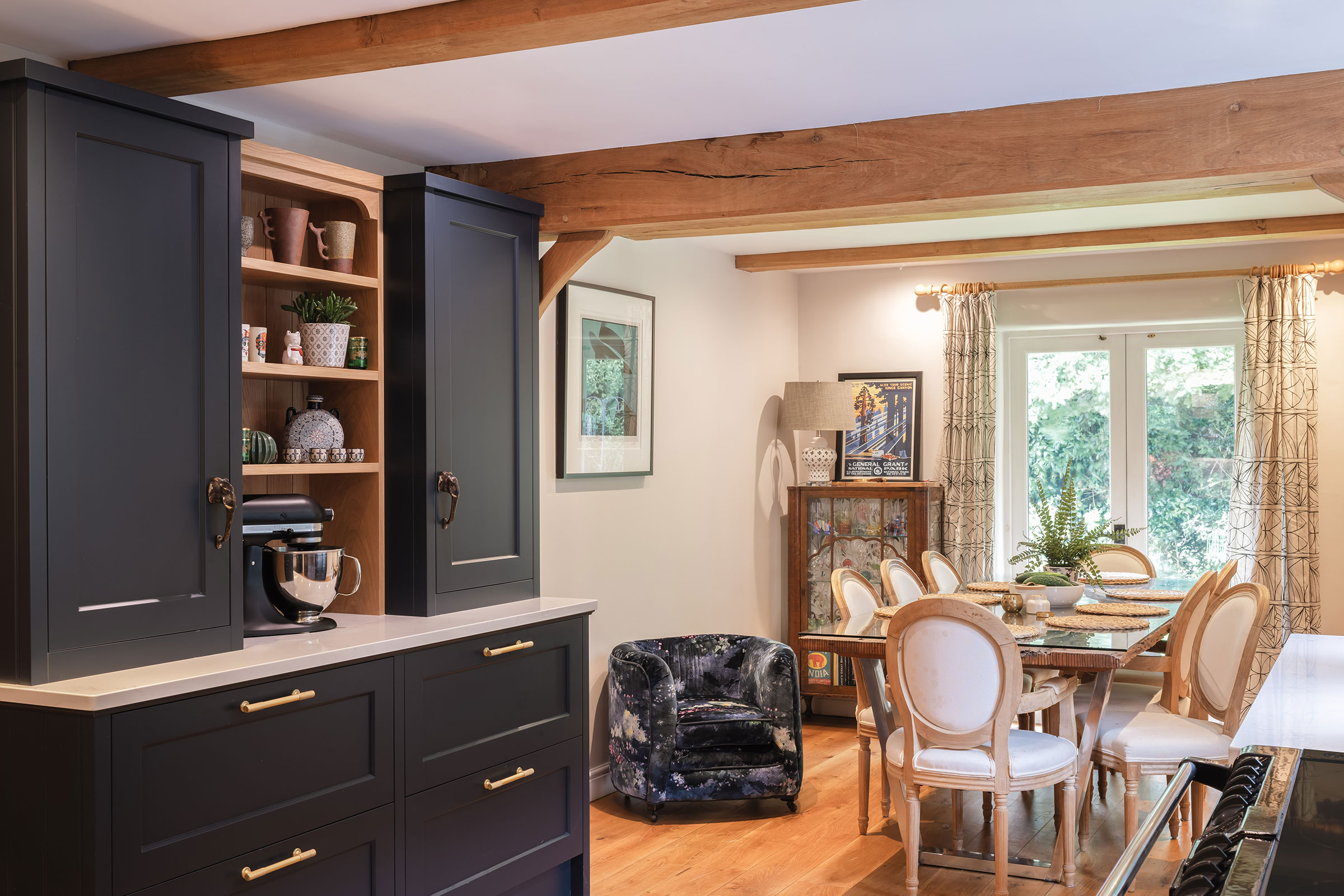 a clever split pantry with unusual handles found while world travelling